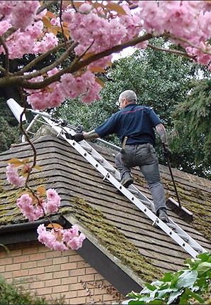 Roof in Sevenoaks having jet wash cleaning
